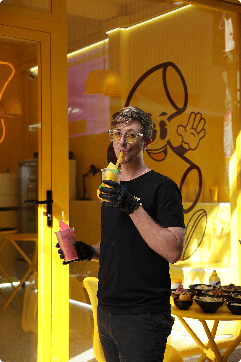 Baker working